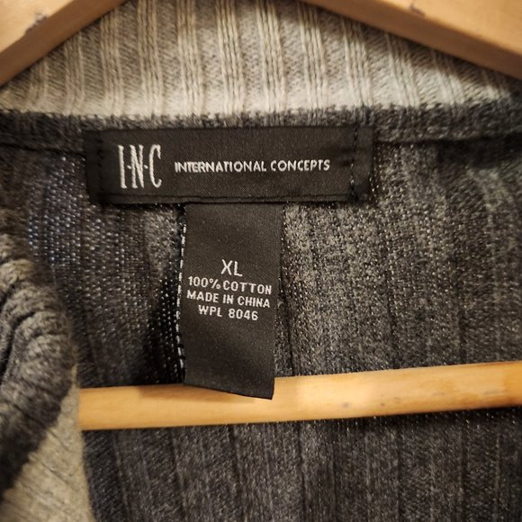 INC Full Zip Cotton Sweater (XL) - Picture 4 of 5